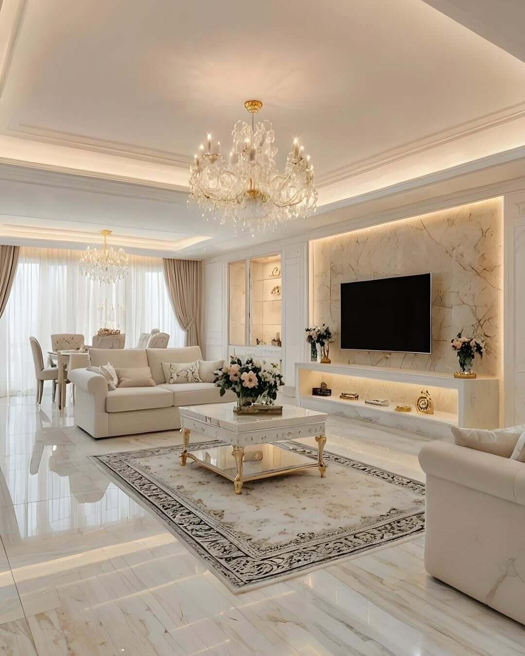 Classic Marble Glow Elegance