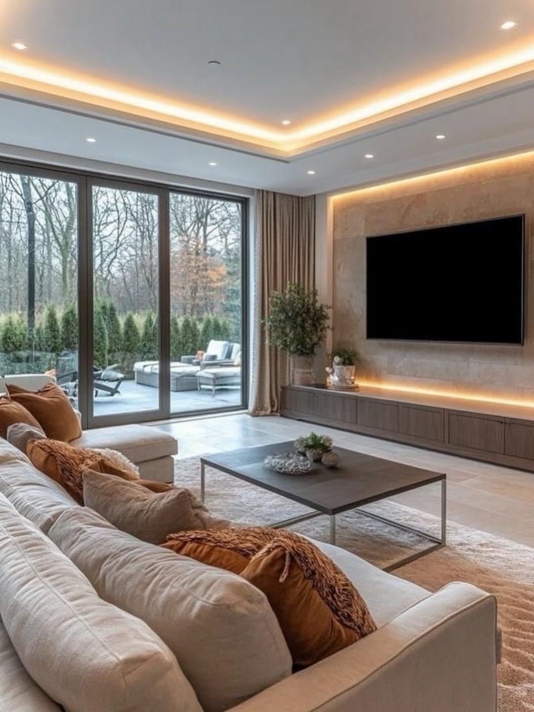 Warm Ambient TV Wall