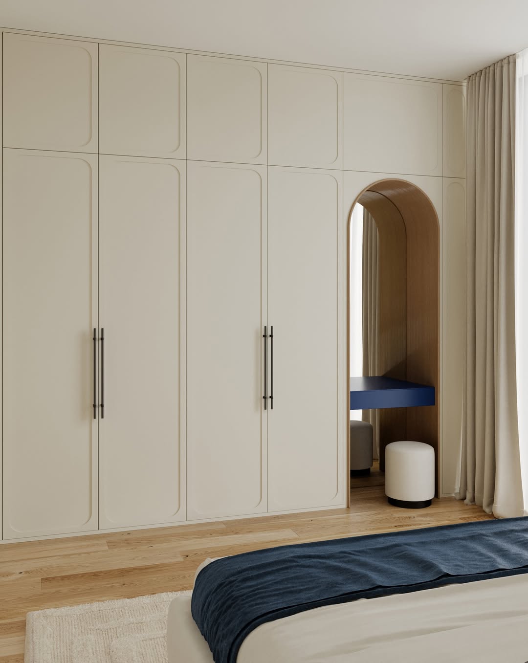 Storage That Frames the Bed