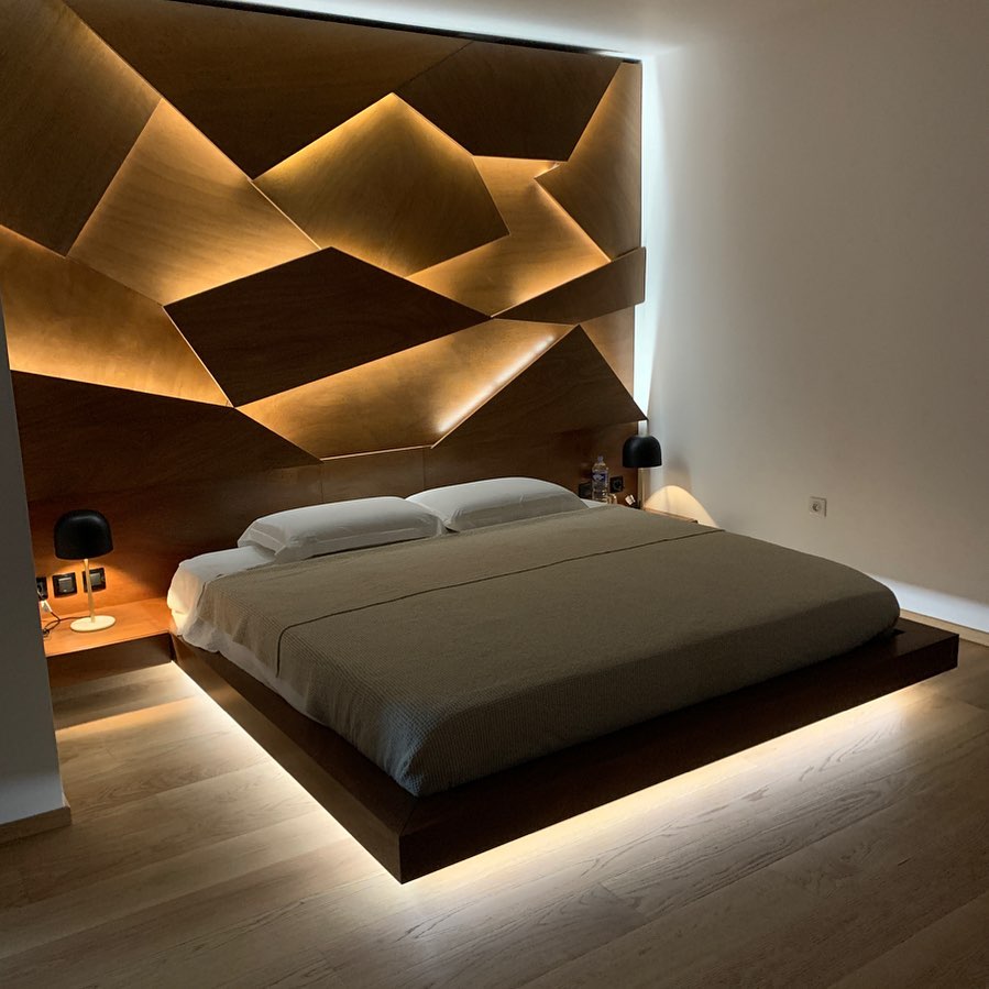 Sculptural Glow Bed