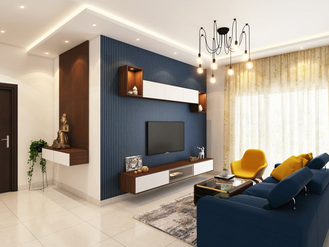 Modern Blue and Brown Contrast