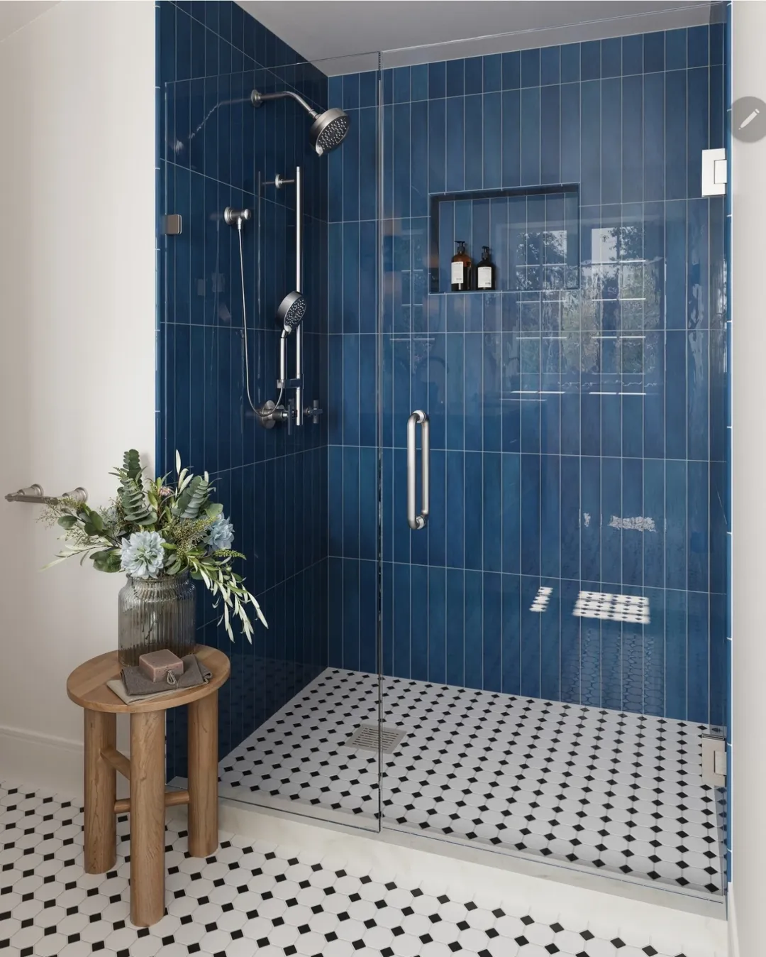 Bold Blue Shower