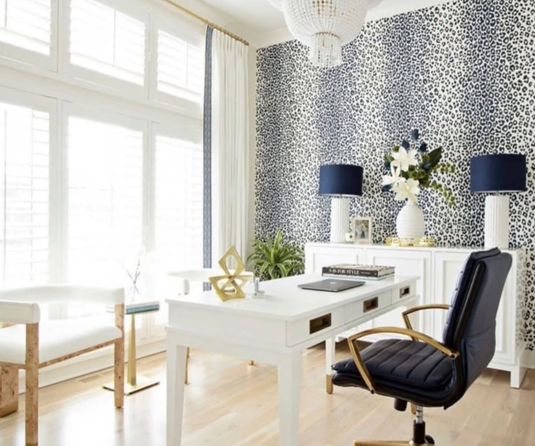 Bold + Polished Leopard Print Office