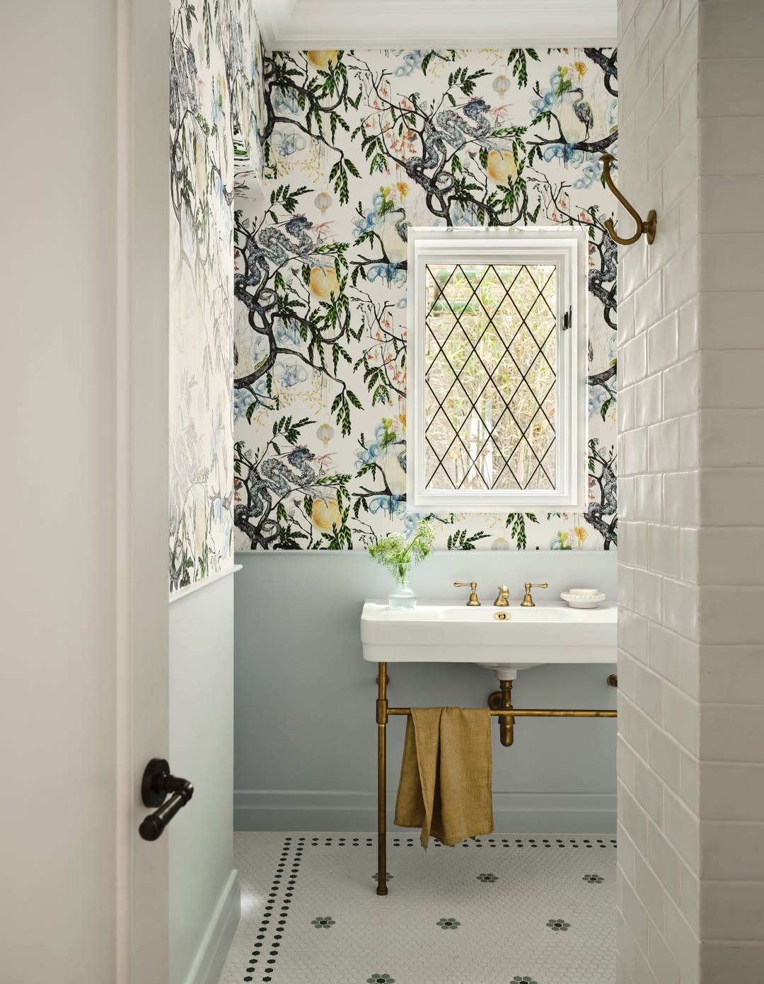 Botanical Wallpaper Powder Room