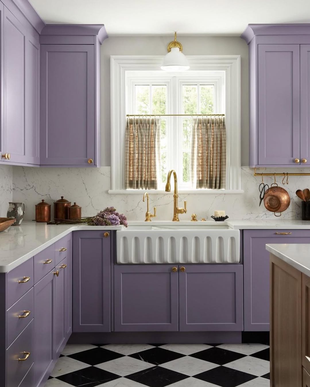 Lavender Charm with Brass Accents