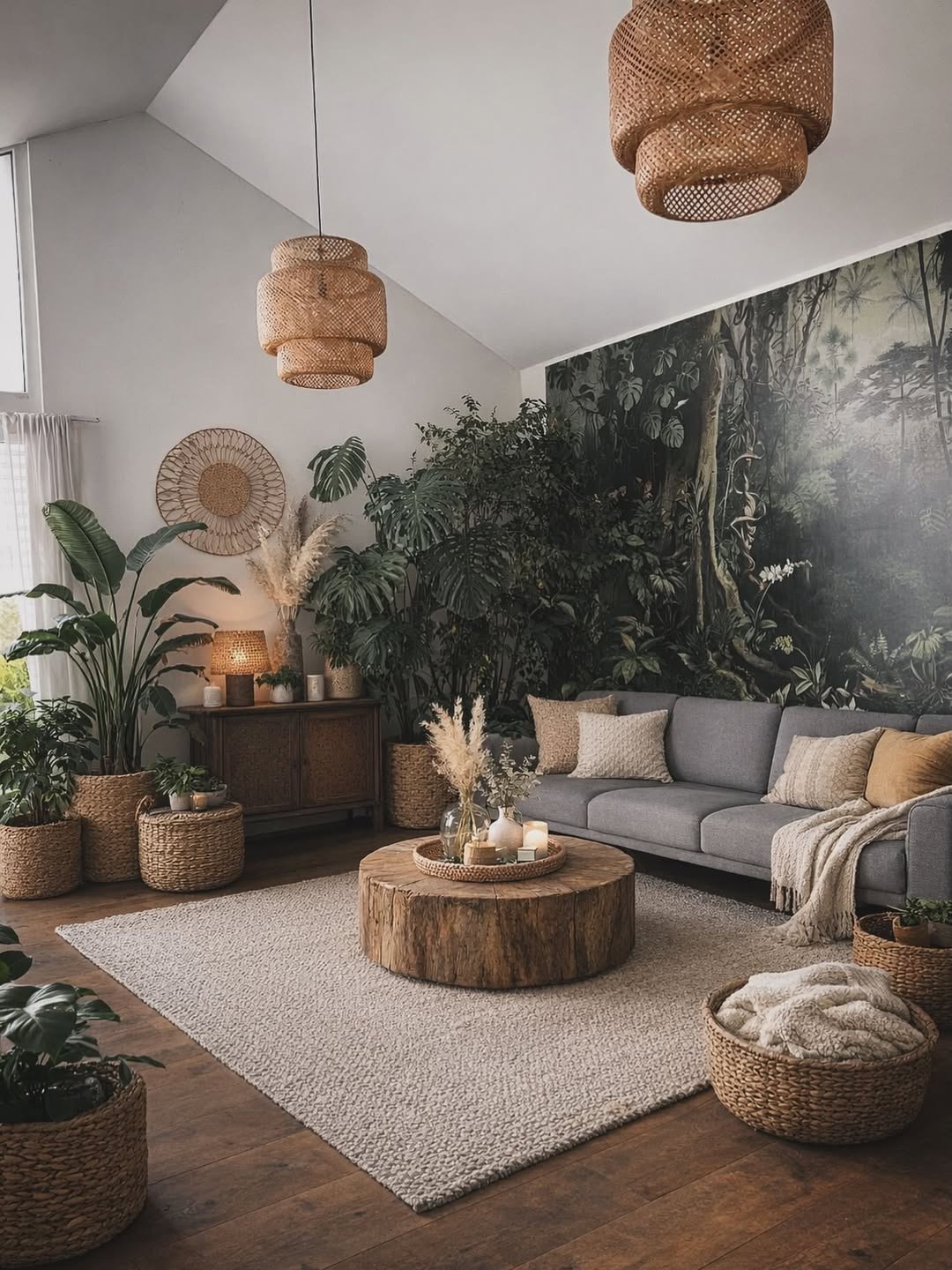 Nature-Inspired Brown Living Room