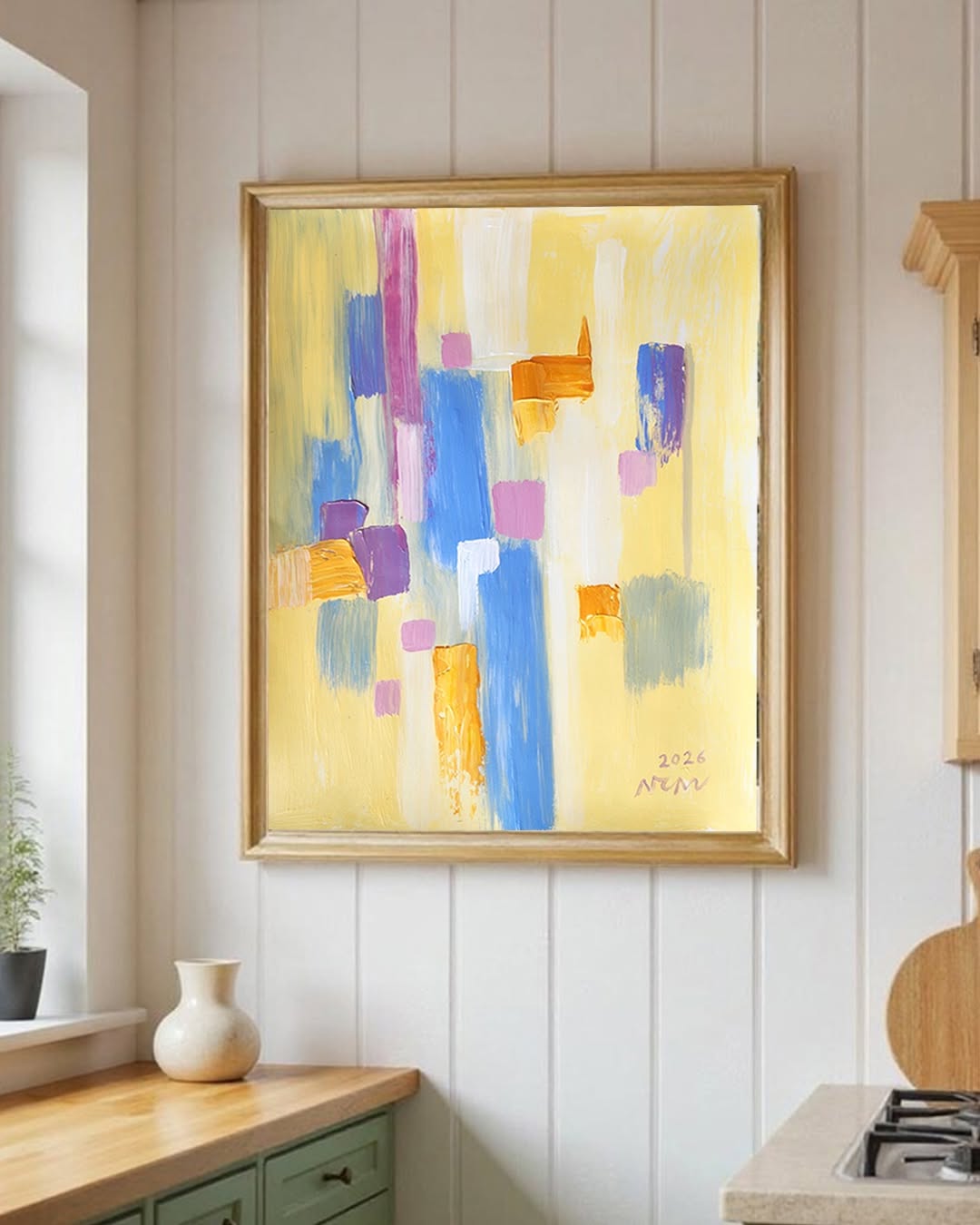 Buttery Yellow Abstract