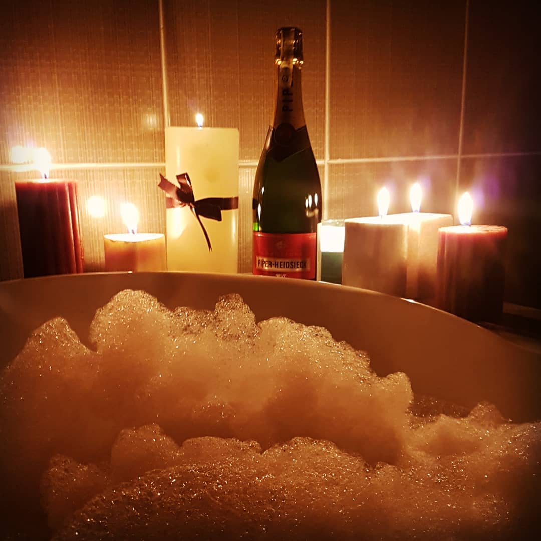 Champagne and Pillar Wall