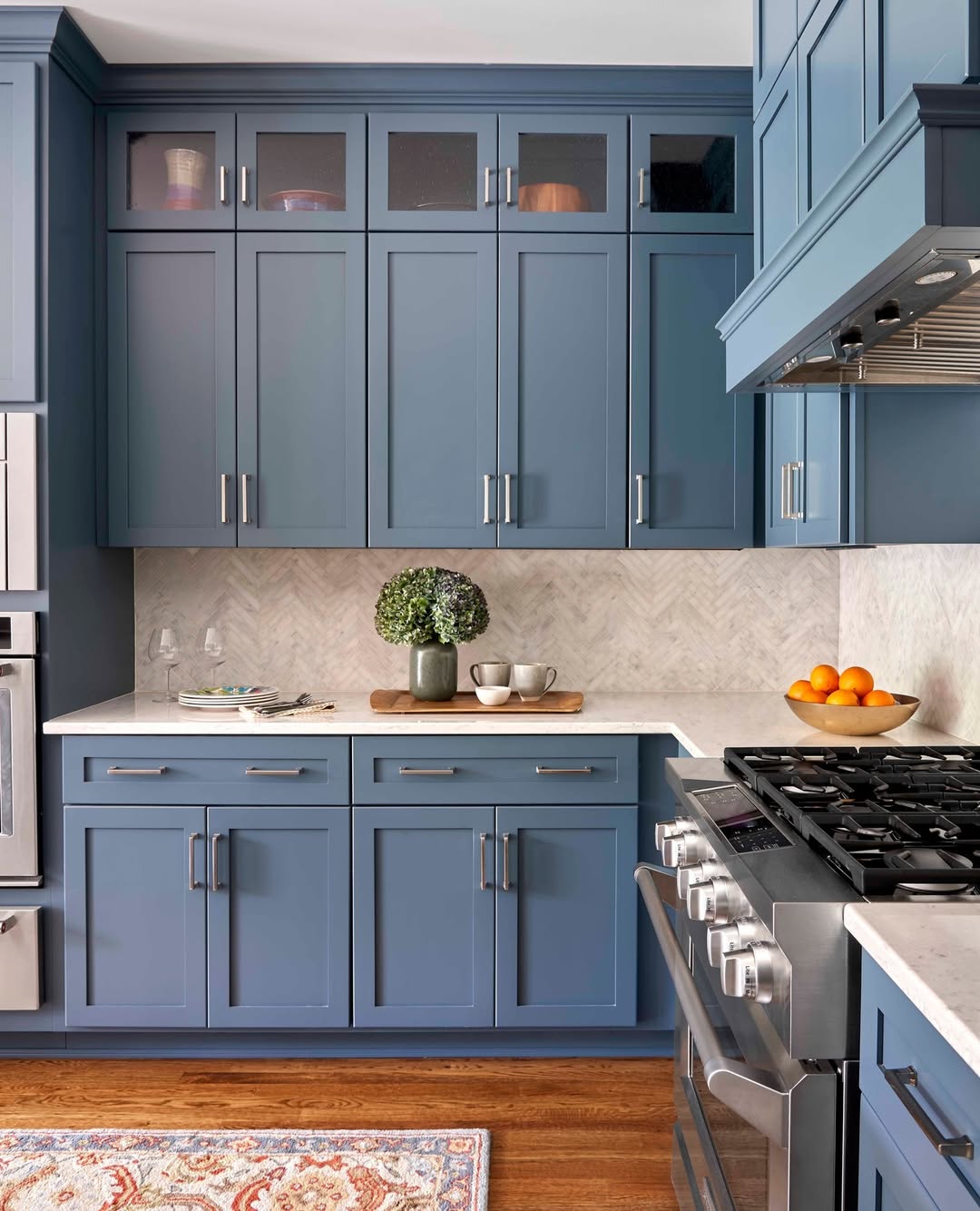 Classic Blue Cabinet Wall