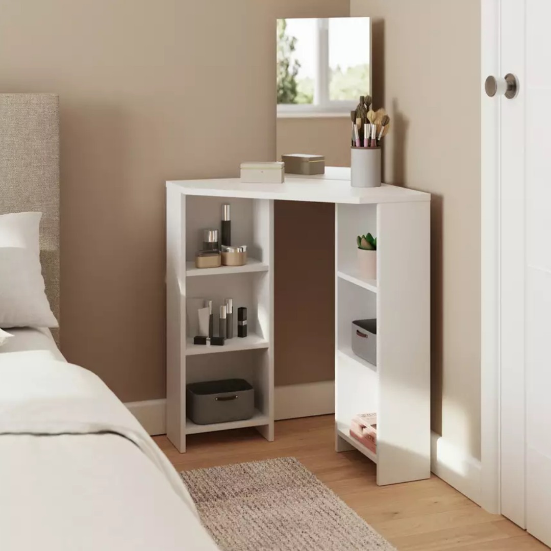 Corner Cubby Vanity