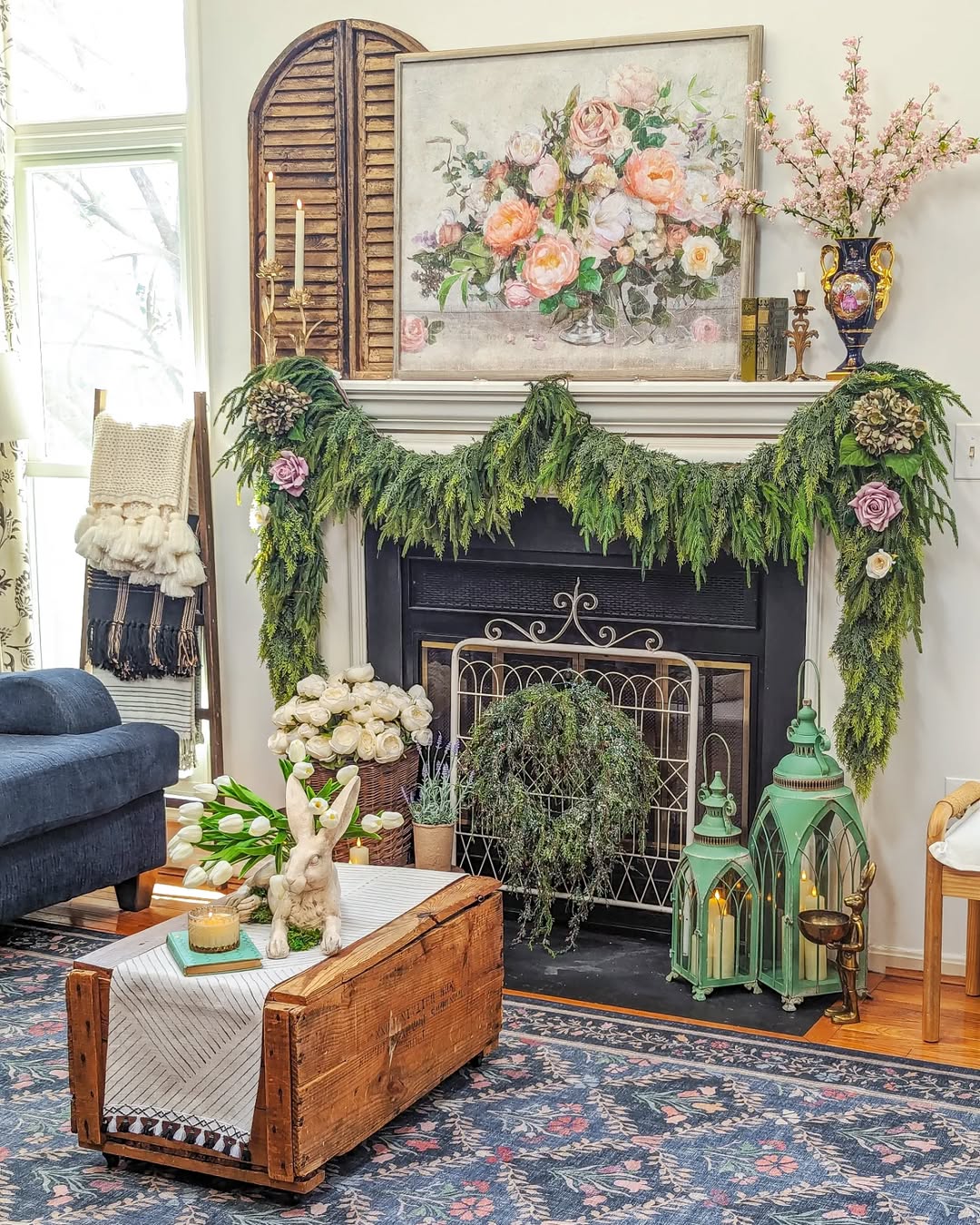 Cottage Fireplace Styling