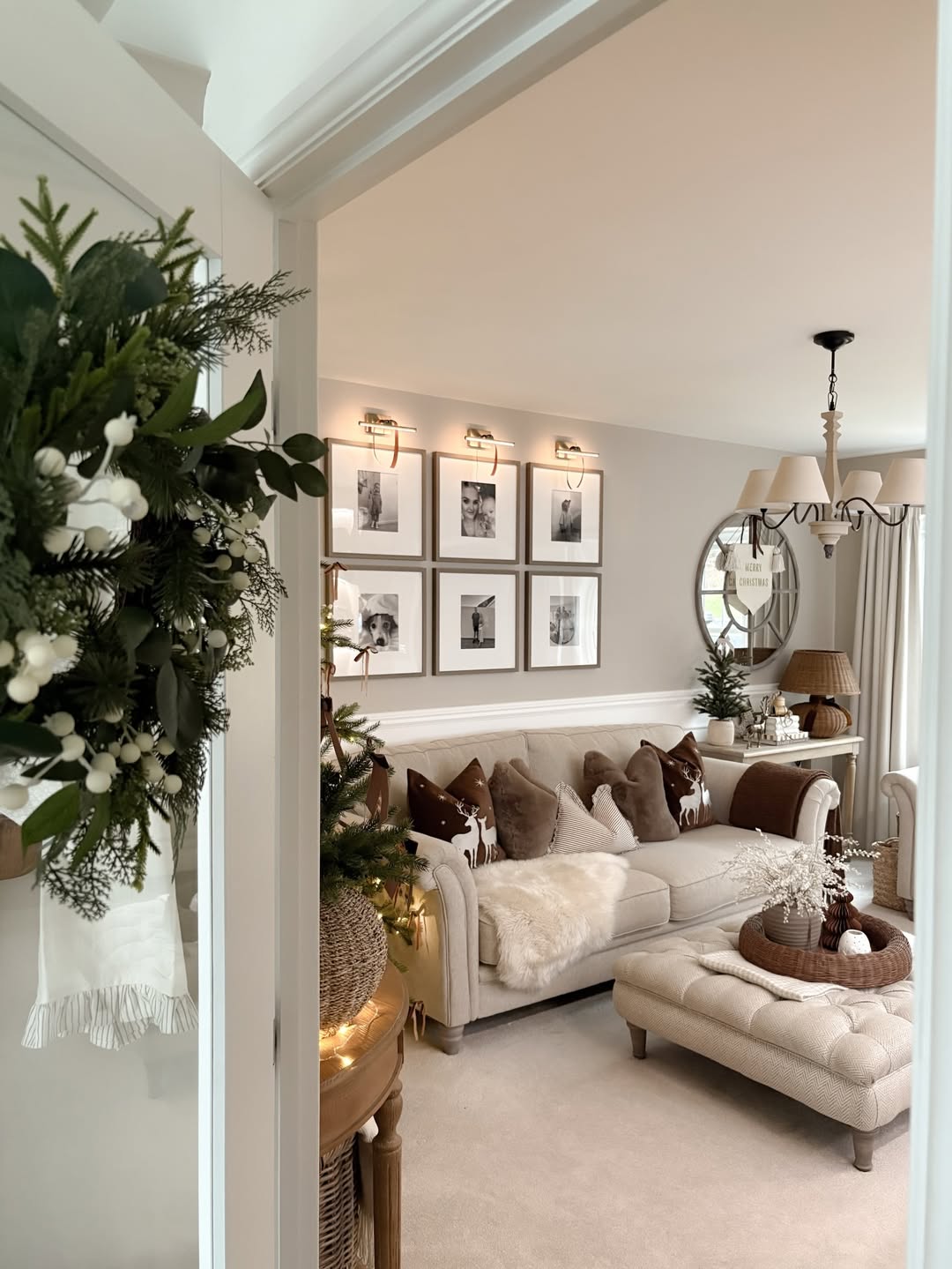Soft Holiday Neutral Living Room