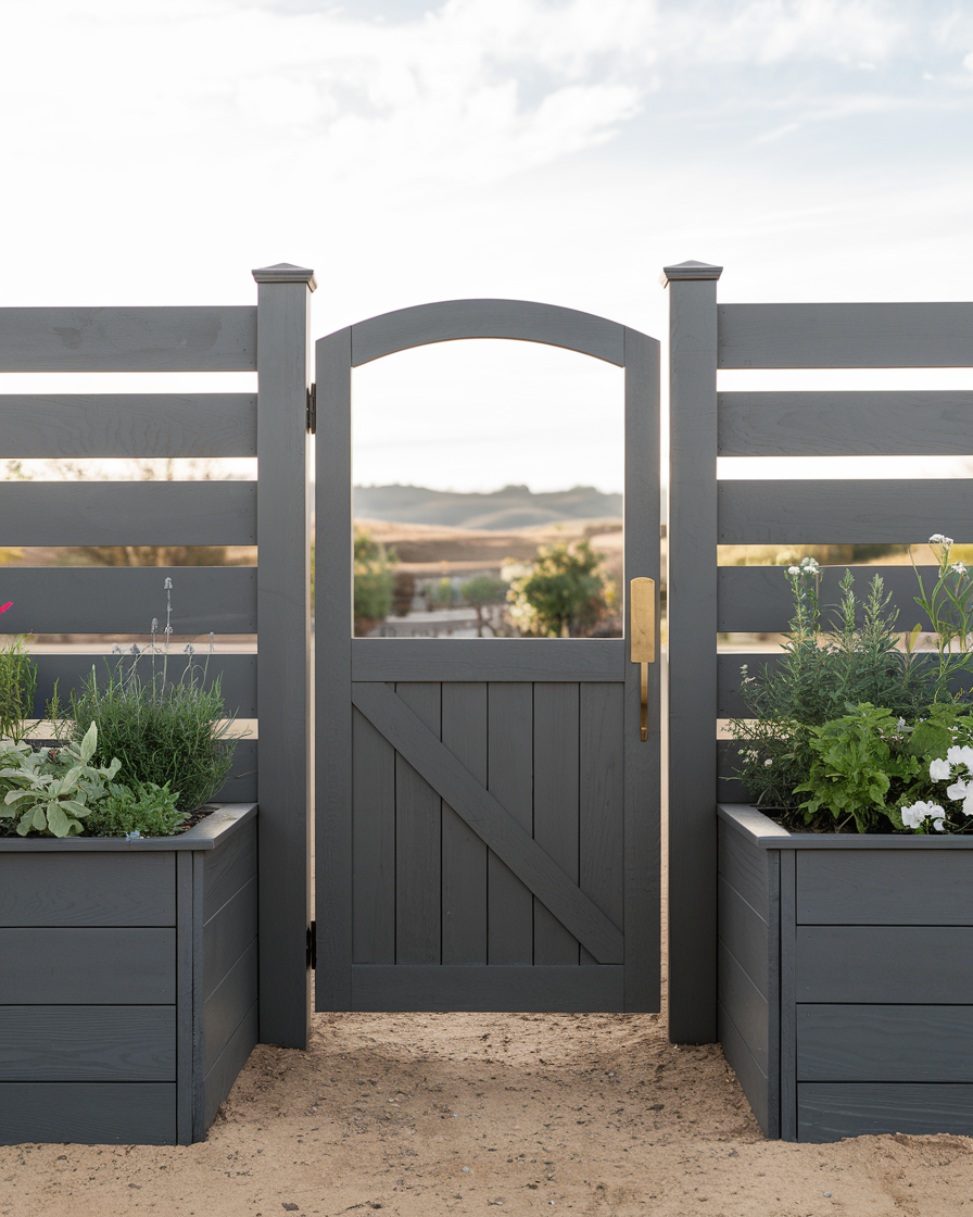 Charcoal Garden Gate