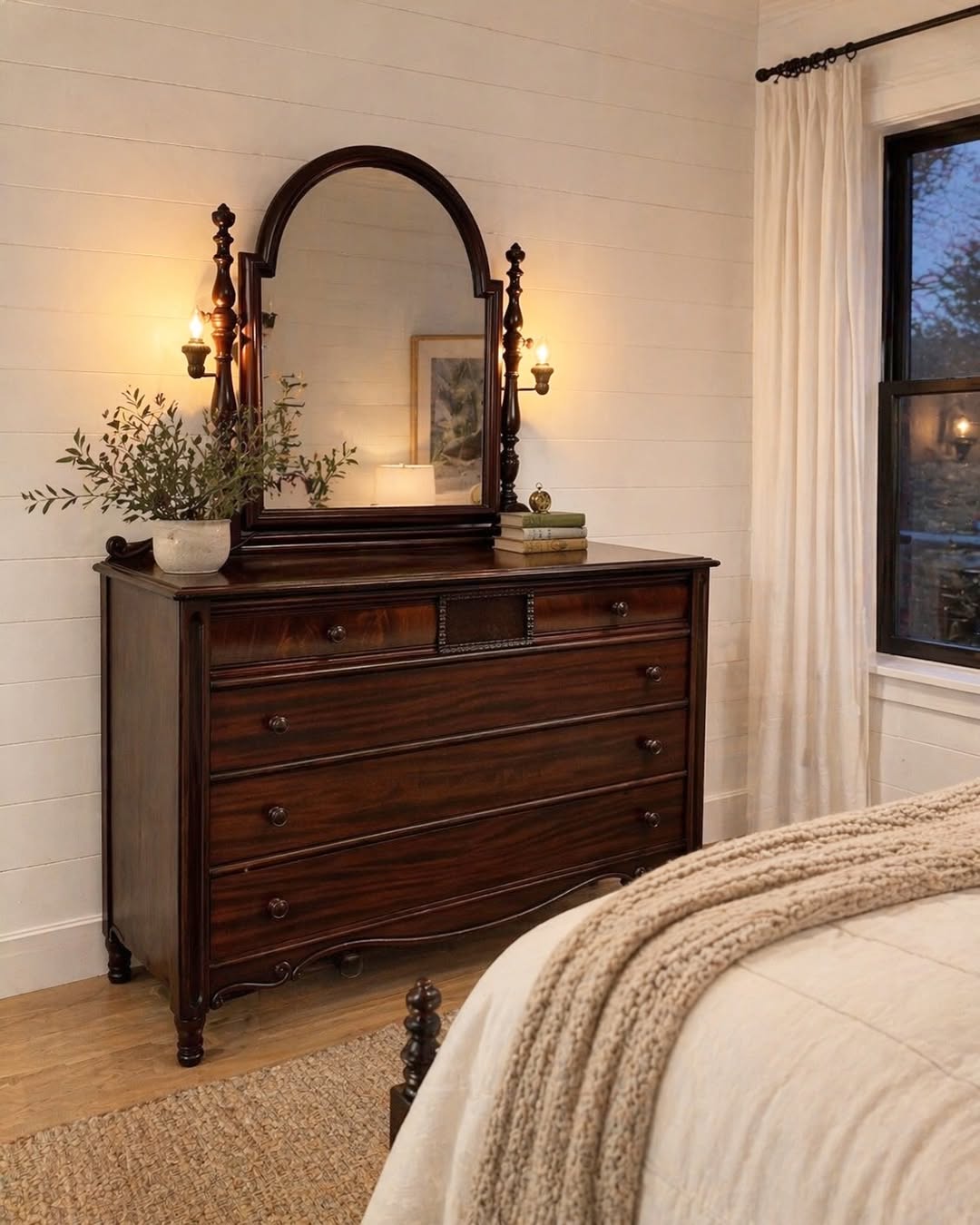 Antique Mahogany With Mirror