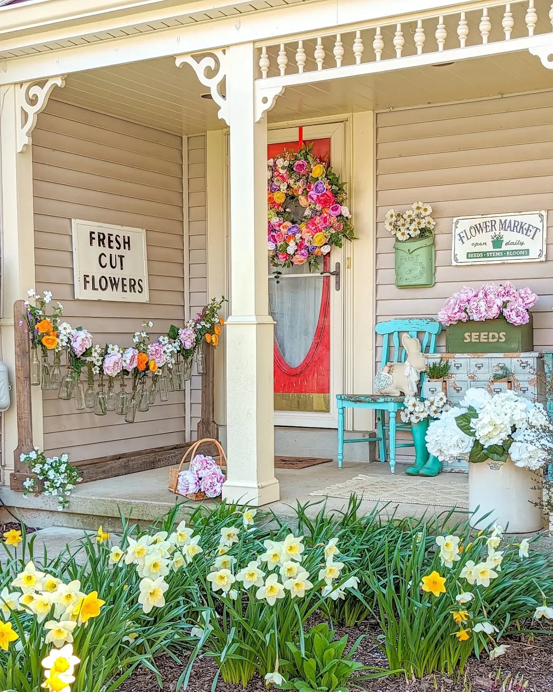 Bloom-Filled Entryway