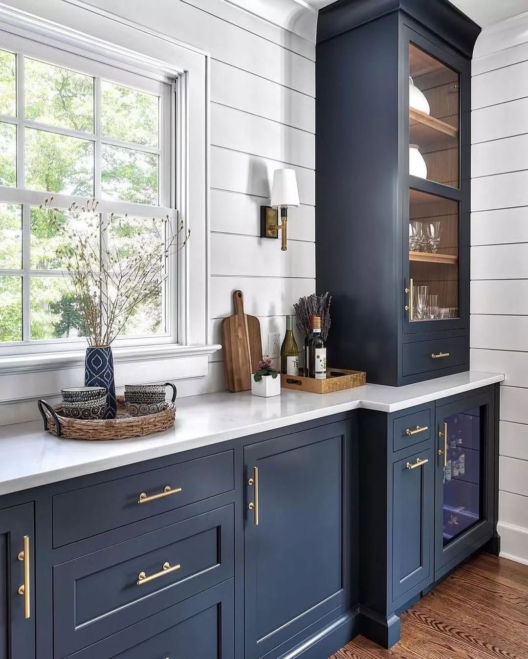 Farmhouse Navy Kitchen