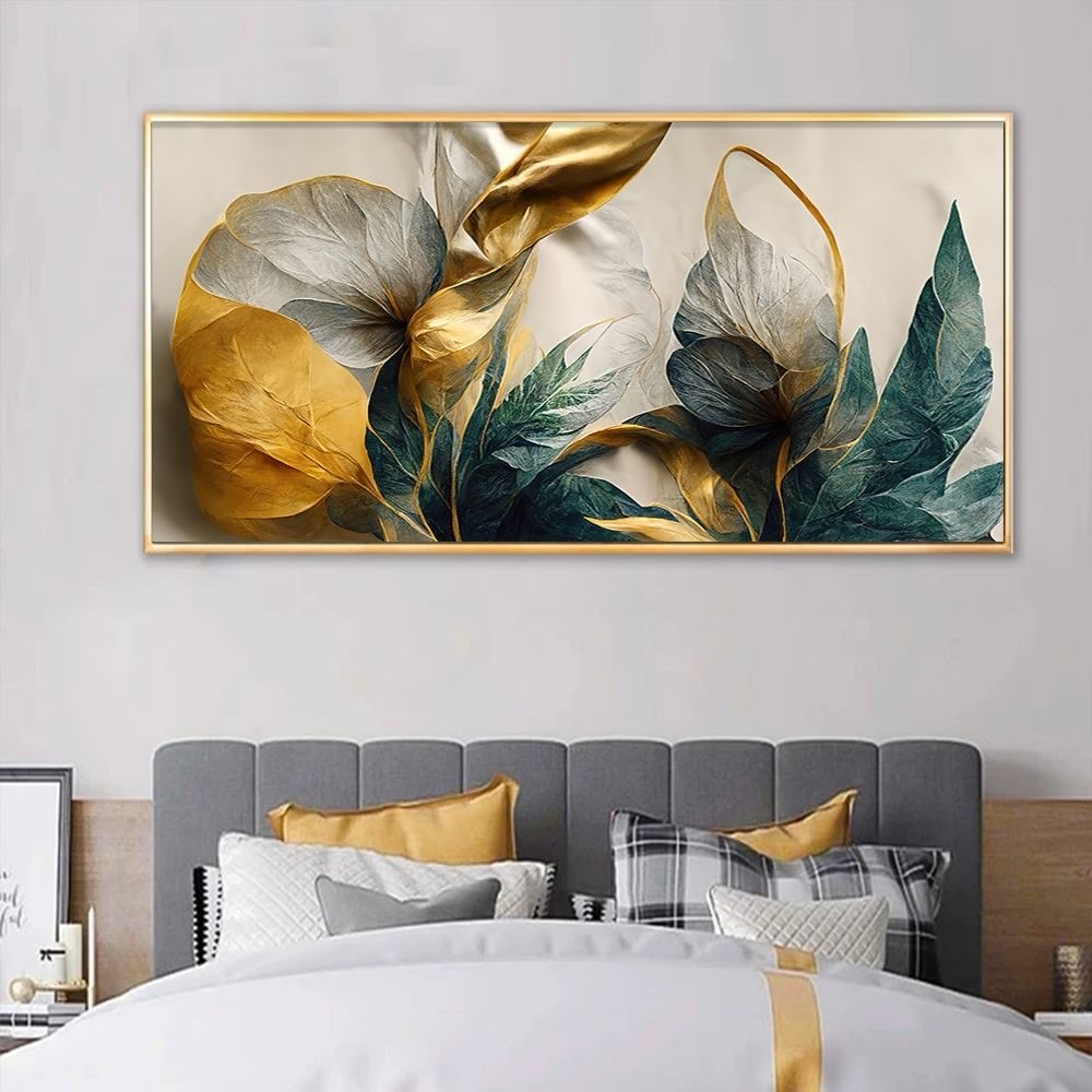 Gold Leaf Floral Canvas