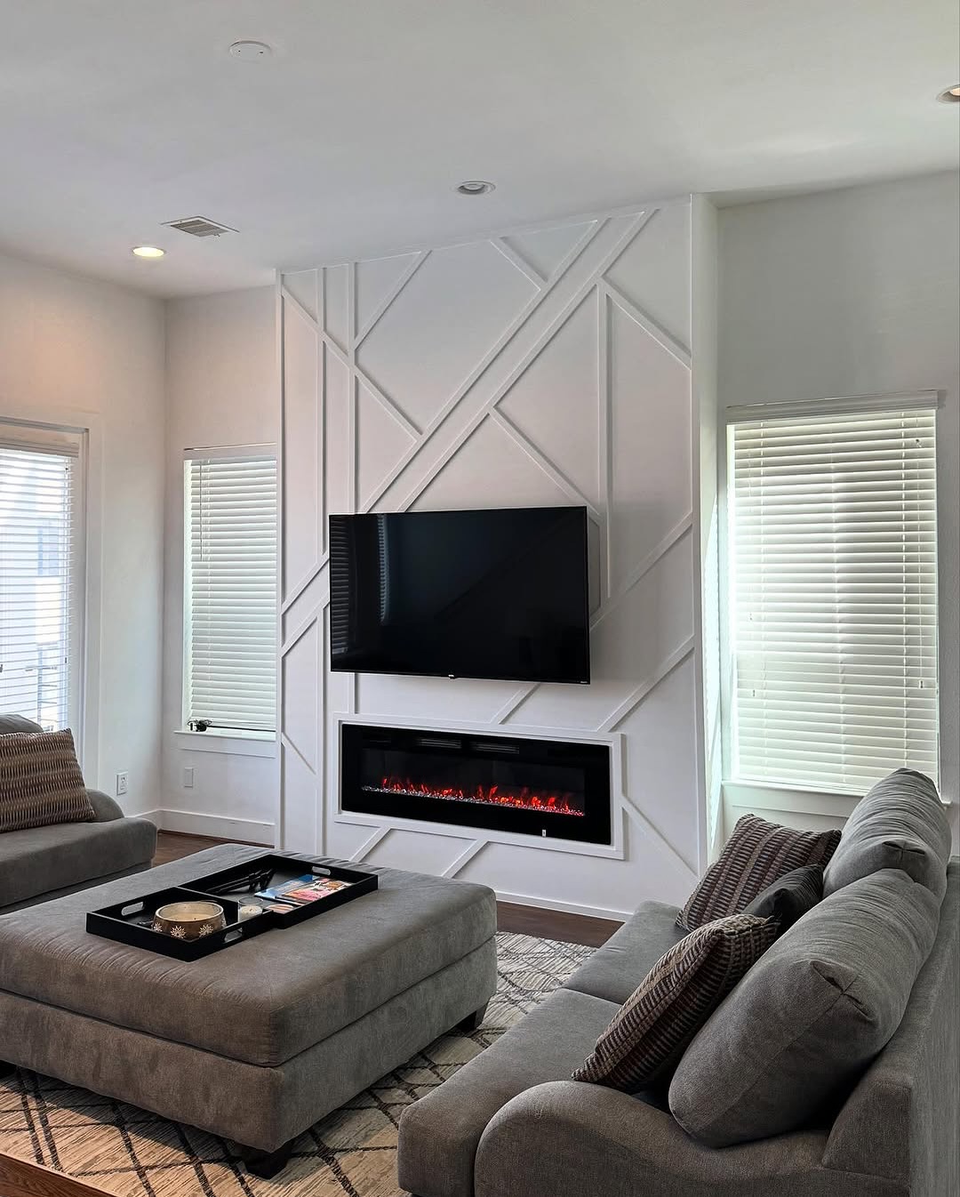 Geometric Panel Feature Wall