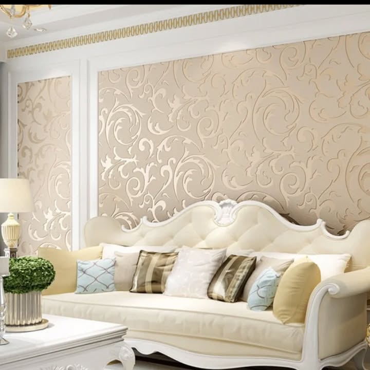 Cream Scroll Glam