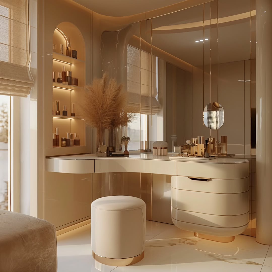 Glossy Modern Glam Seat