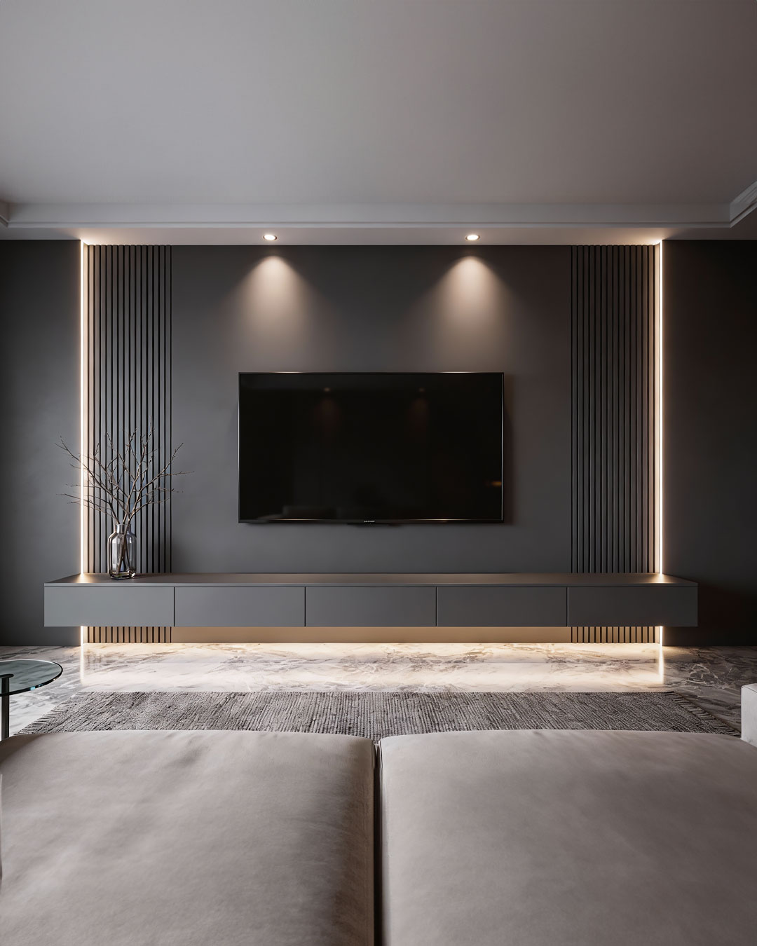 Minimal Glow Panel Wall