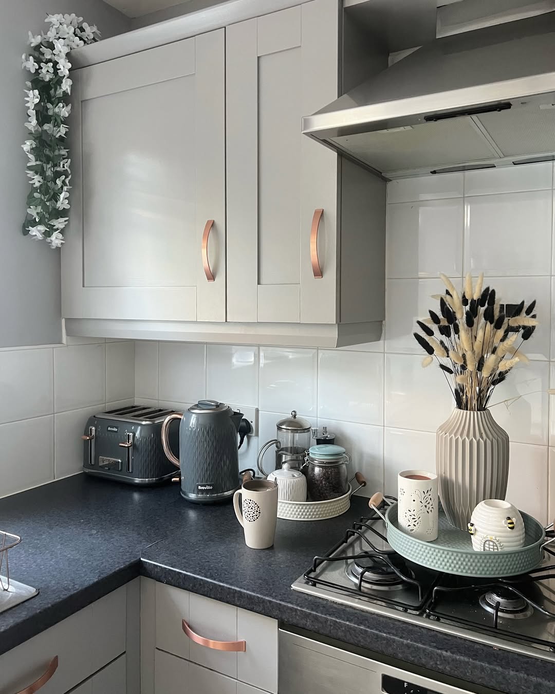Soft Gray with Copper Warmth