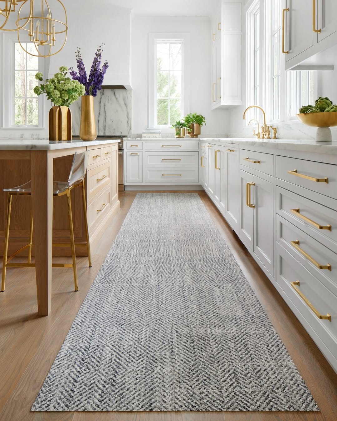 Silver Herringbone Runner