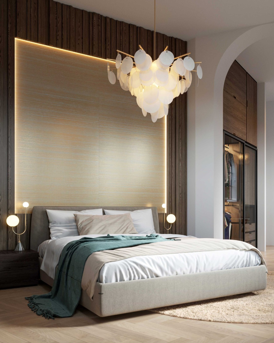 Illuminated Headboard Feature Wall