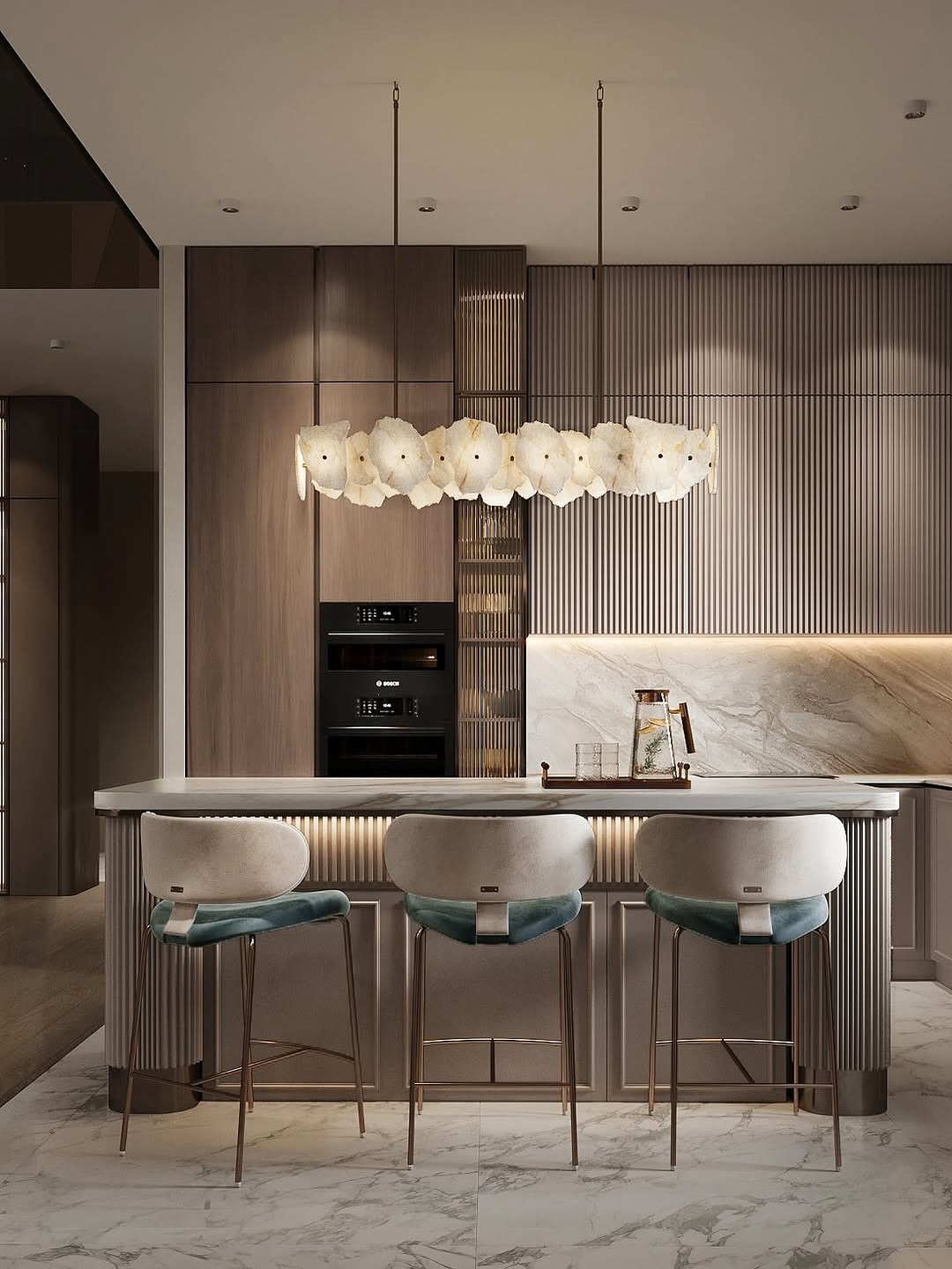 Sculptural Luxury Kitchen