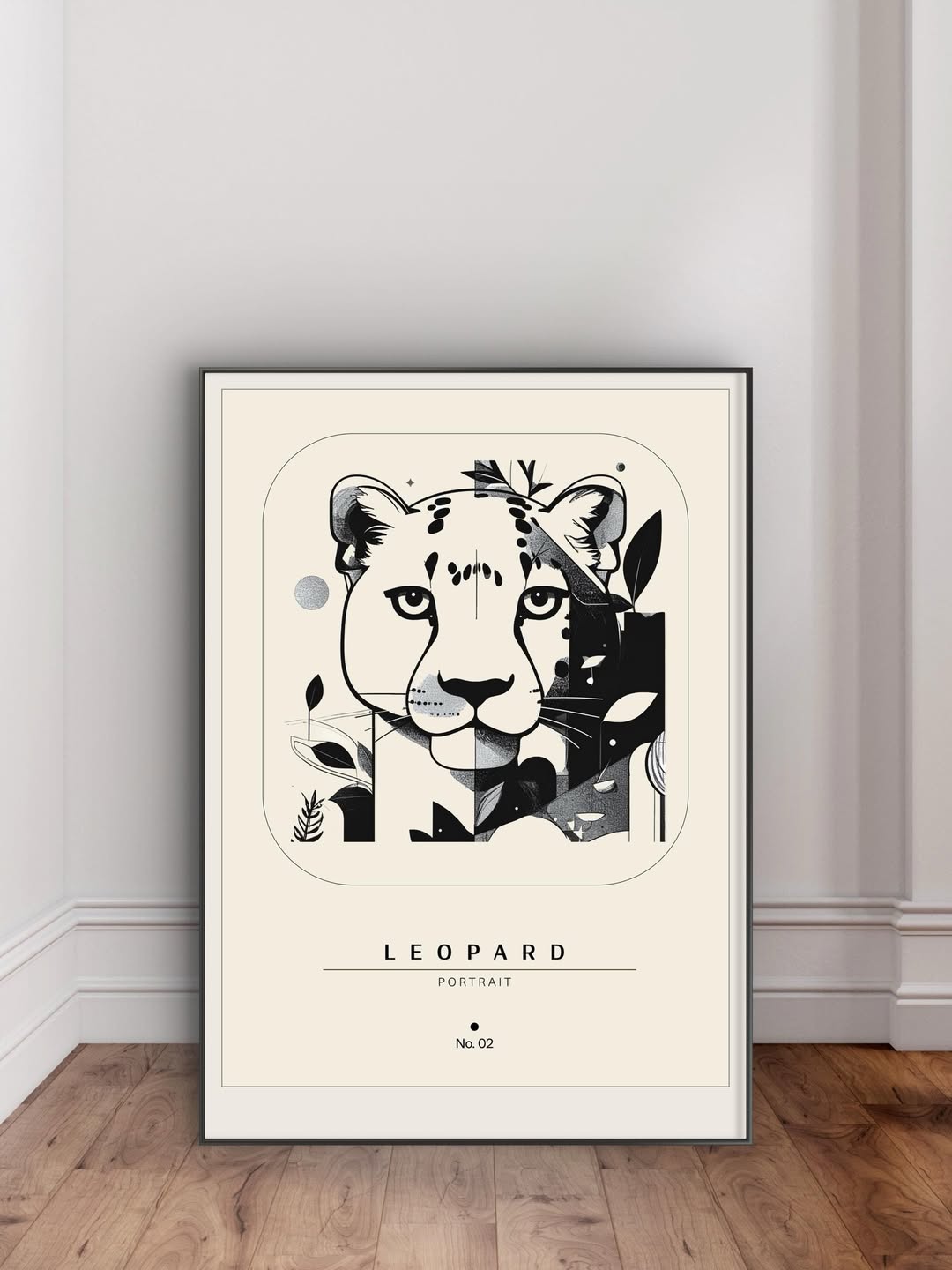 Leopard Portrait Print
