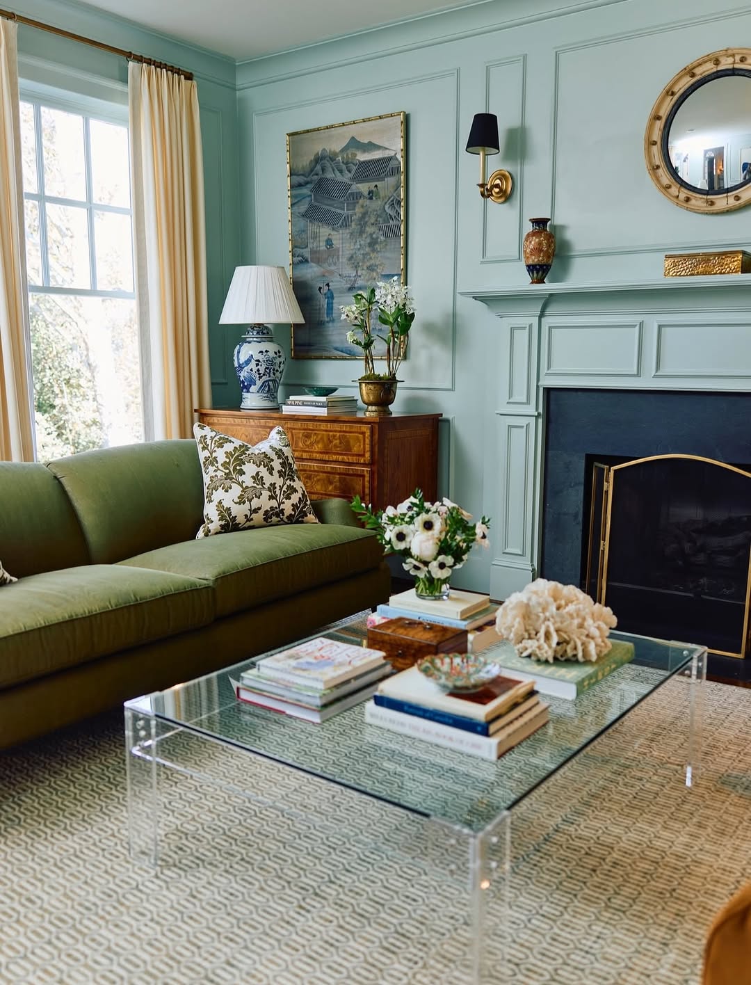 Mint Green with Traditional Trim