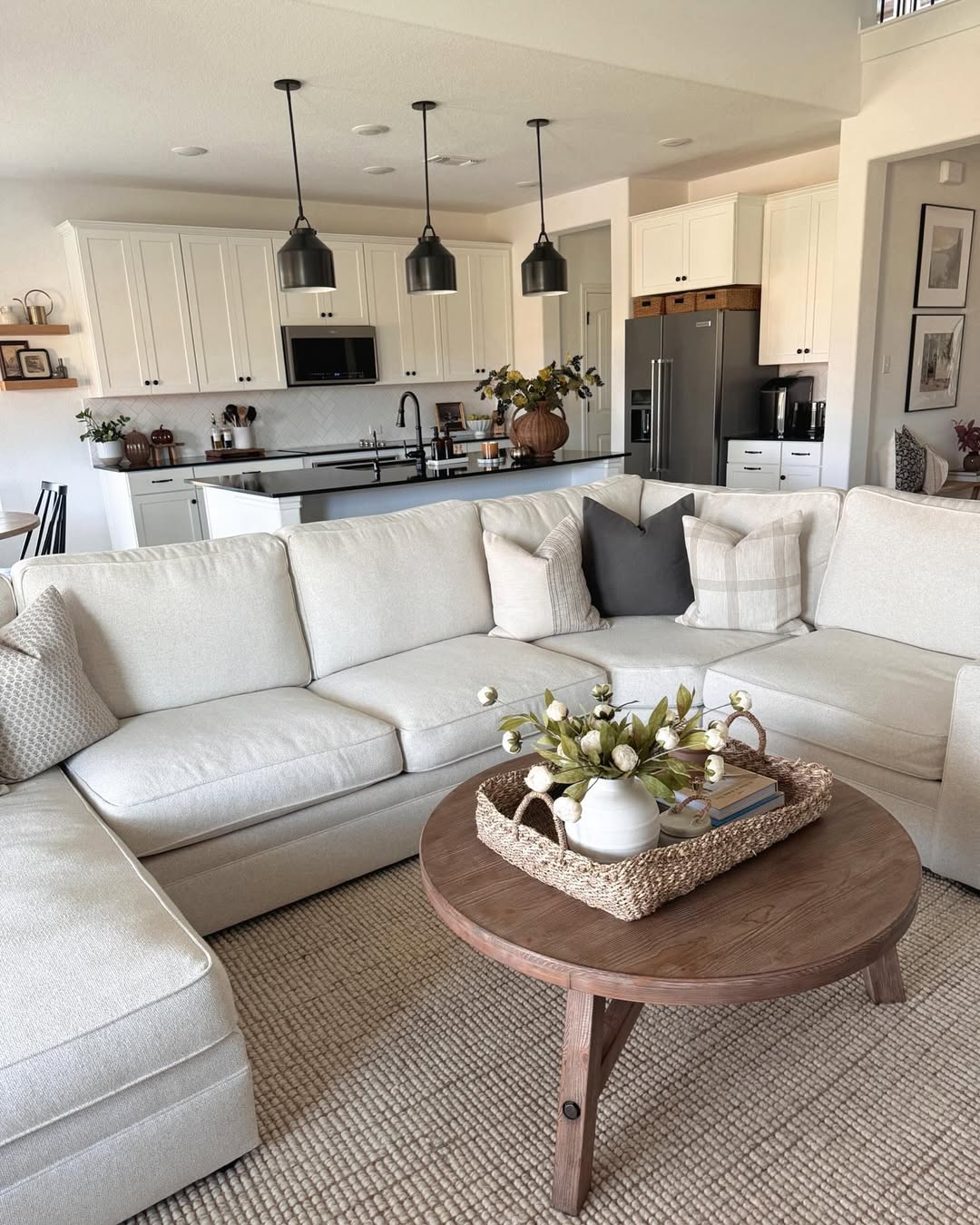 Open Concept Neutral Living Room