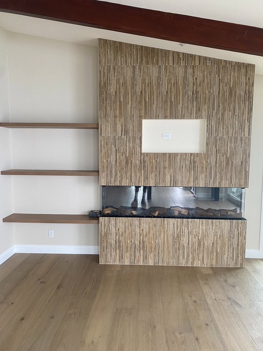 Texture-Forward Fireplace