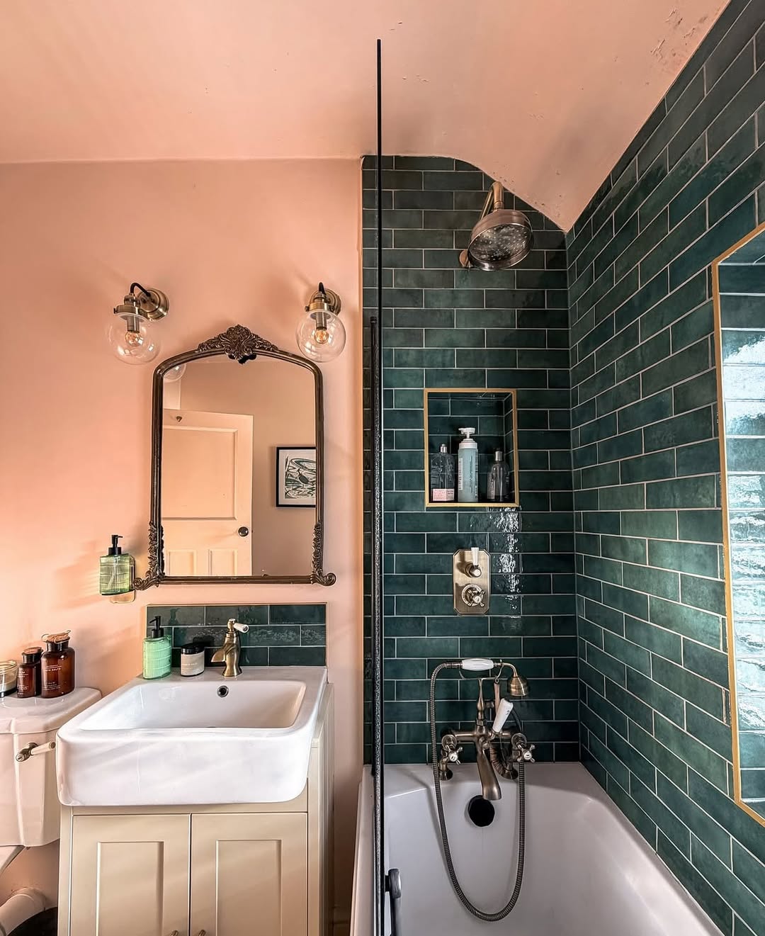 Blush Meets Deep Green