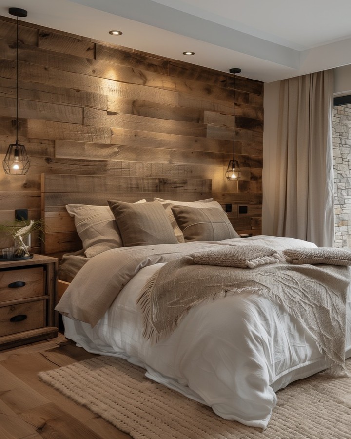Rustic Wood Statement Wall