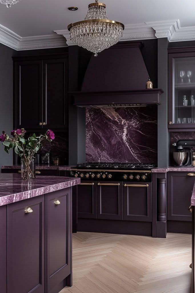 Rustic Plum with Warm Woods