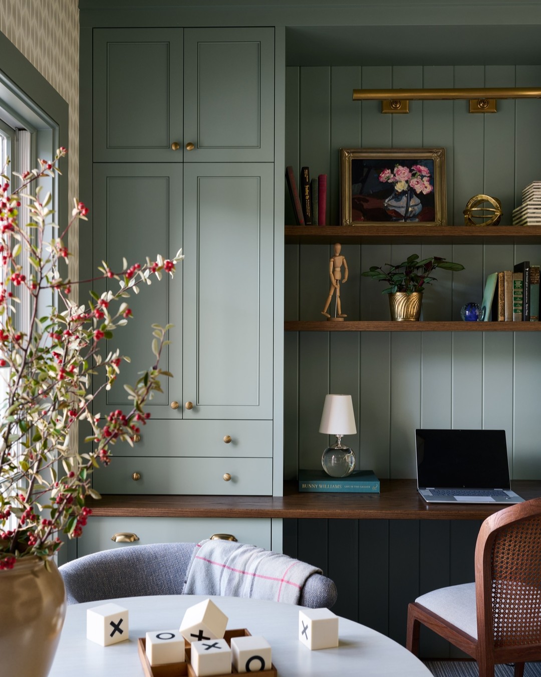 Sage Green Built-In Nook