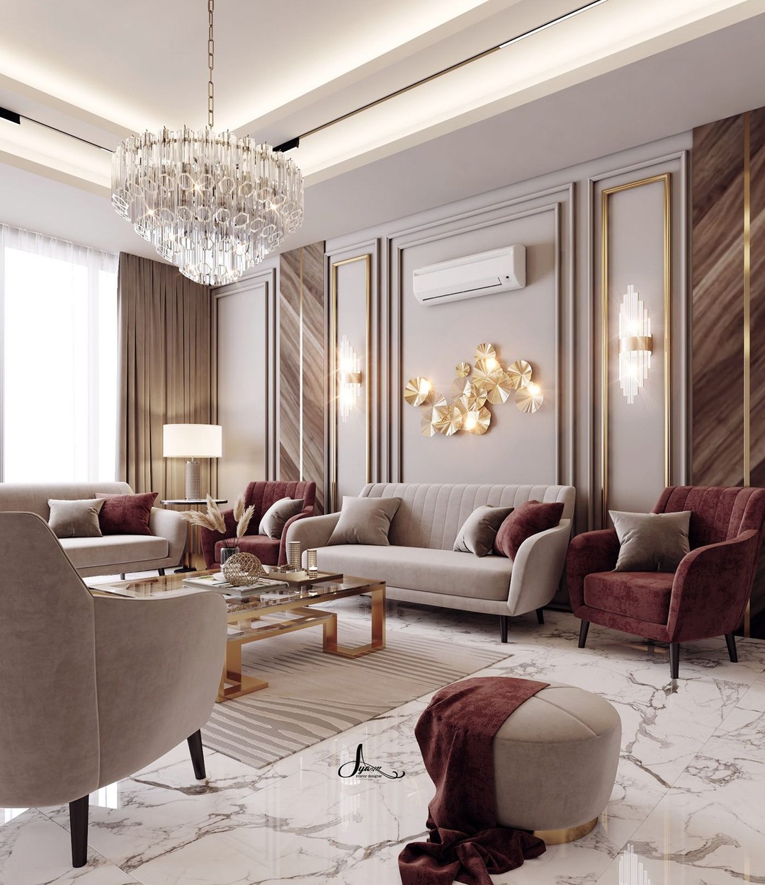 Sculptural Lighting & Luxe Finishes