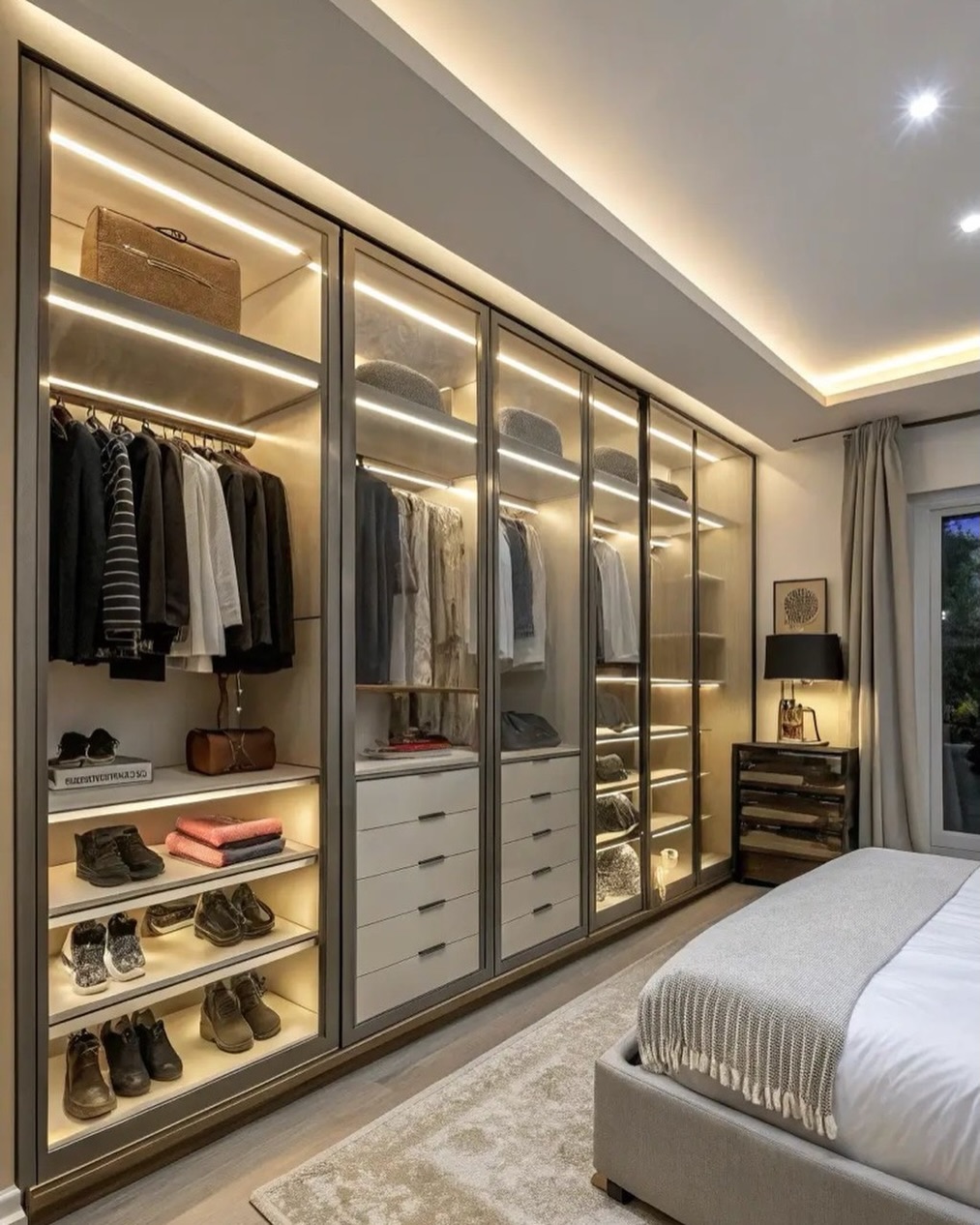 Glass-Front Wardrobe Glow