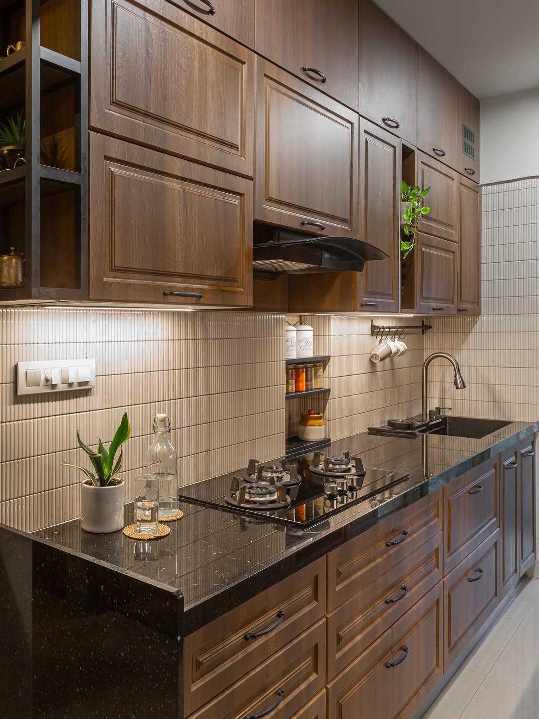 Sleek Storage Wall Kitchen
