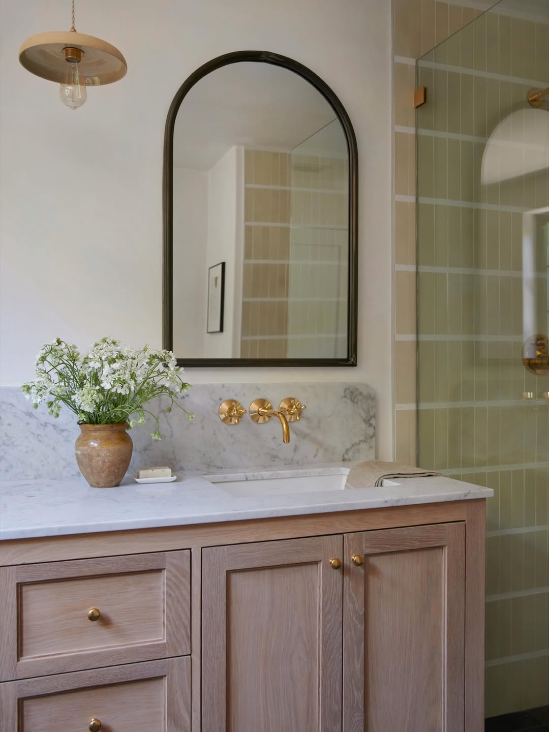 Black-Framed Arch With Marble