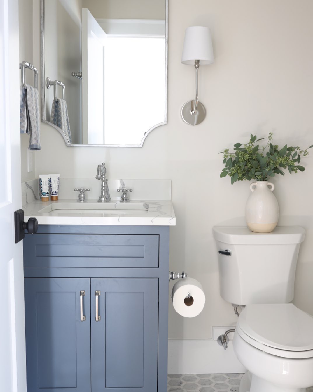 Soft Blue Charm in a Small Space