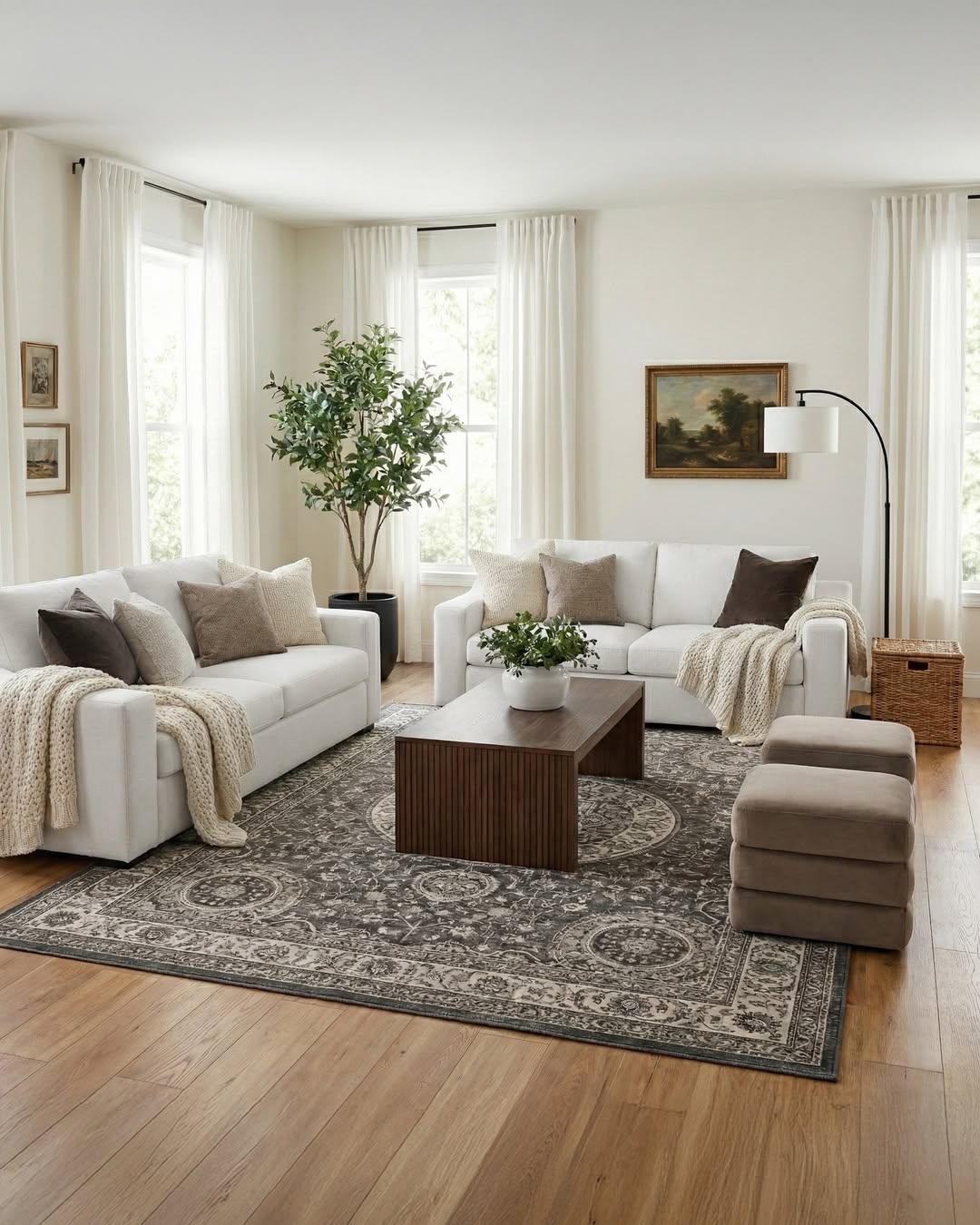 Soft Neutral Brown Living Room