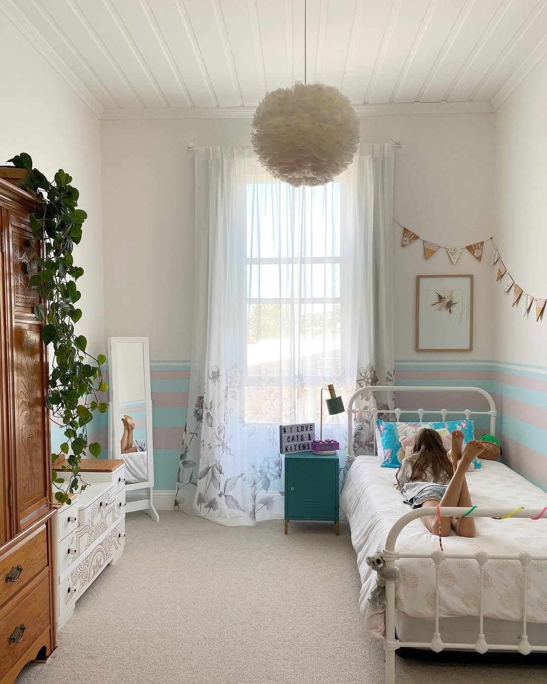 The Striped & Sweet Big Girl Room