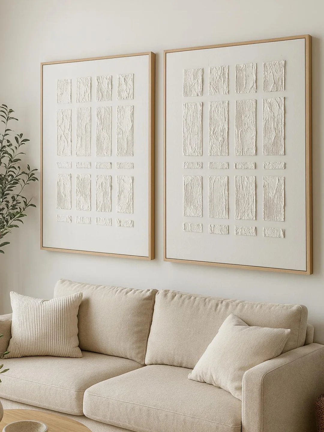 Textured Plaster Diptych