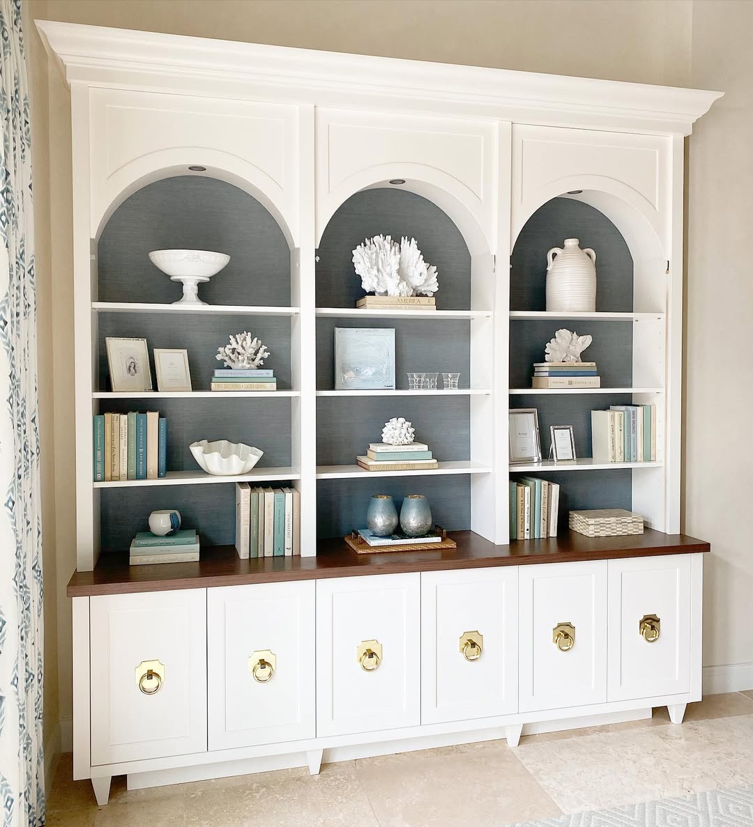 Coastal Arched Cabinet