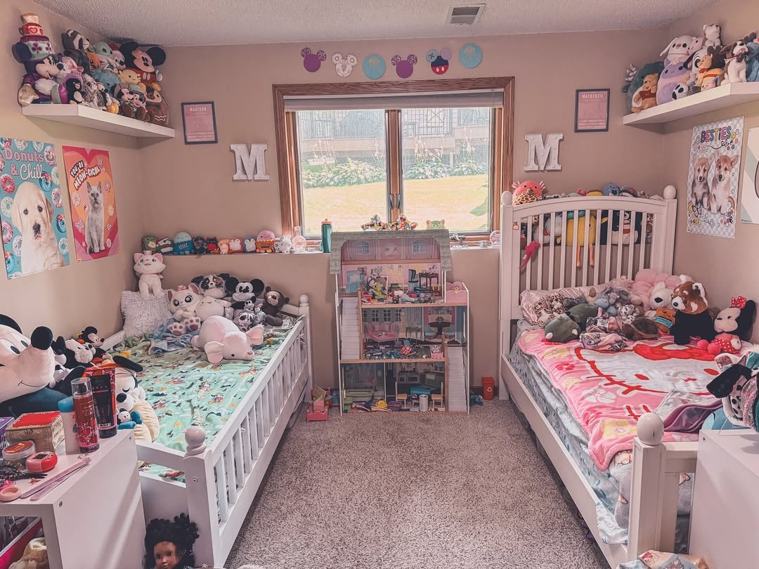 The Stuffie-Filled Twin Girl Room