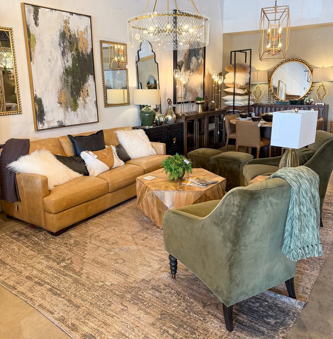 Warm Earthy Showroom Living Room