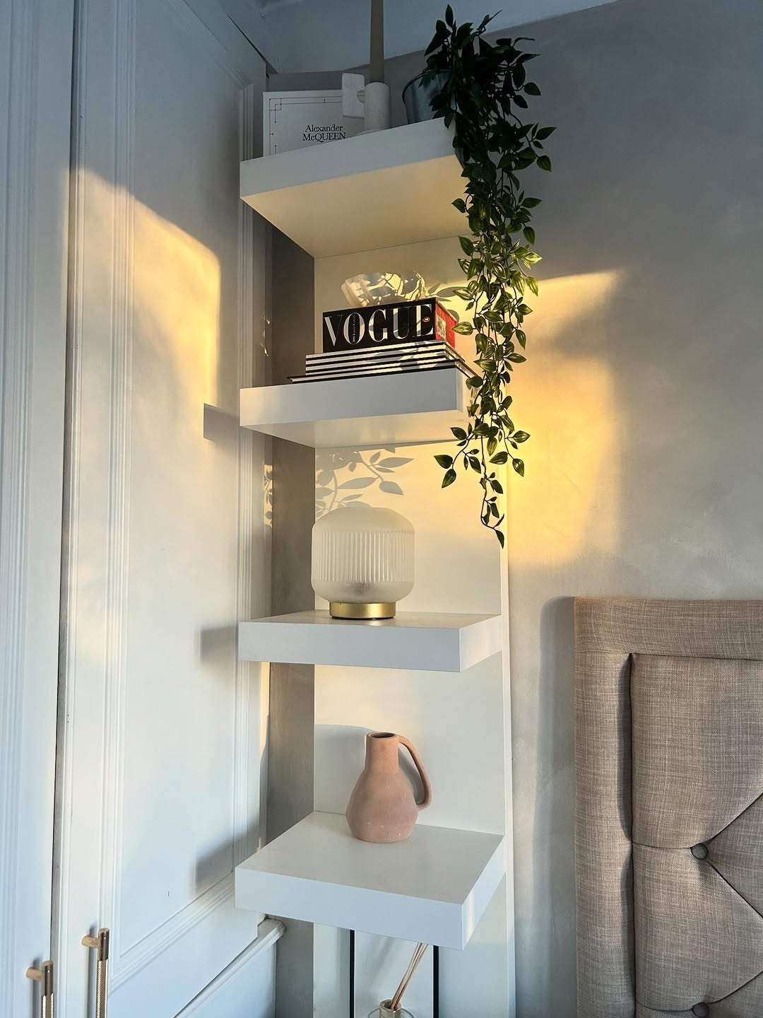 Golden Hour Floating Shelves